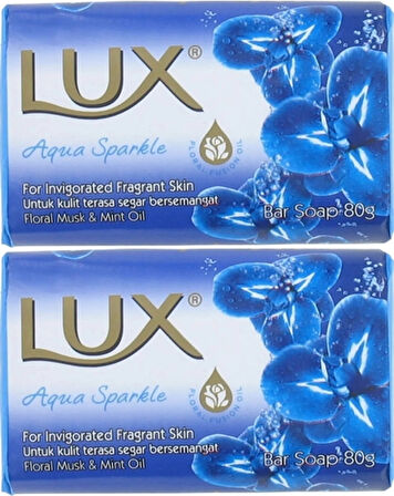 Lux Sabun 80GR Aqua Sparkle (Su Gibi Işıltı) (2 Li Set)