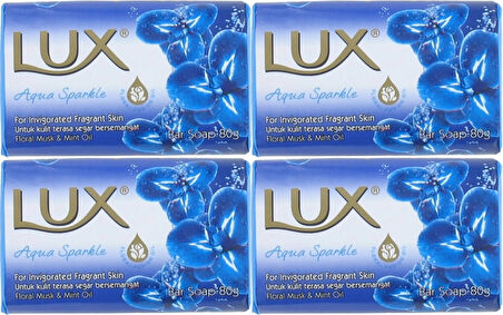 Lux Sabun 80GR Aqua Sparkle (Su Gibi Işıltı) (4 Lü Set)