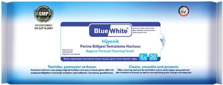 Mavi Beyaz Ped Ekstra Tekstil Yüzeyli Yetişkin Bel Bantlı Hasta Bezi L 30 Adet+ Yatak Korucu + Havlu