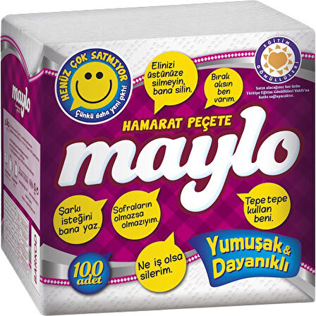 Maylo Peçete 100 Adet (30*30cm) (24 Lü Set) 1 Koli