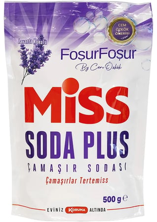 Miss Soda Plus Çamaşır Sodası 500 GR Lavanta (6 Lı Set) Toplam 3000 GR