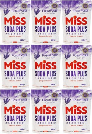 Miss Soda Plus Çamaşır Sodası 500 GR Lavanta (9 Lu Set) Toplam 4500 GR