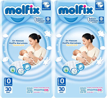 Molfix Bebek Bezi Ekonomik Beden:0 (0-3KG) Prematüre 60 Adet