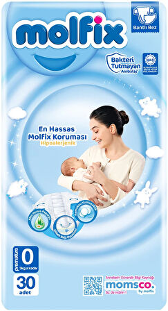 Molfix Bebek Bezi Ekonomik Beden:0 (0-3KG) Prematüre 90 Adet