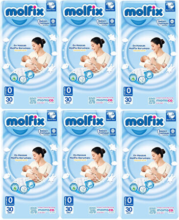 Molfix Bebek Bezi Ekonomik Beden:0 (0-3KG) Prematüre 180 Adet
