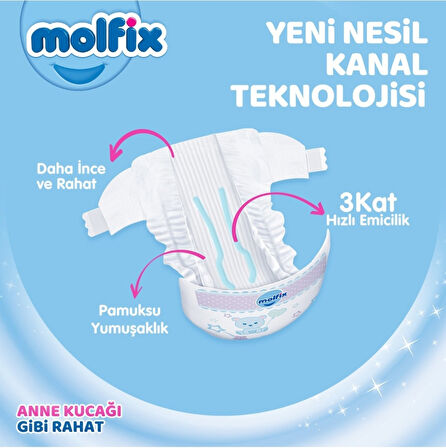 Molfix Bebek Bezi Beden:5 (11-18KG) Junior 200 Adet Mega Ekonomik Fırsat Pk