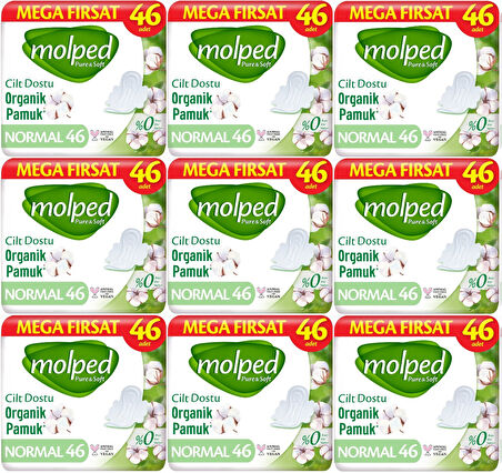Molped Pure&Soft Hijyenik Ped Normal 414 (9PK*46) Adet Mega Pk
