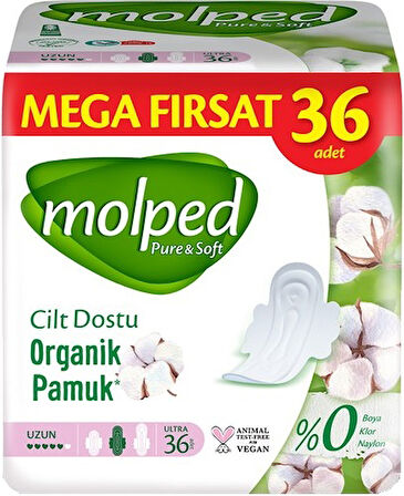 Molped Pure&Soft Hijyenik Ped Uzun 72 (2PK*36) Adet Mega Pk