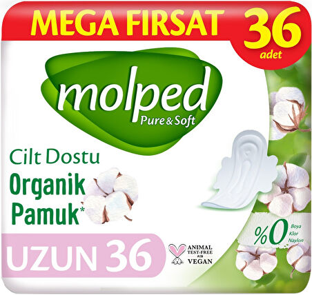 Molped Pure&Soft Hijyenik Ped Uzun 72 (2PK*36) Adet Mega Pk