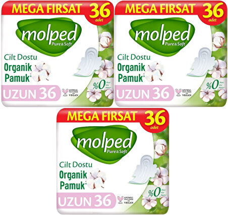 Molped Pure&Soft Hijyenik Ped Uzun 108 (3PK*36) Adet Mega Pk