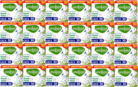 Molped Pure&Soft Hijyenik Ped Gece 720 (24PK*30) Adet Mega Pk