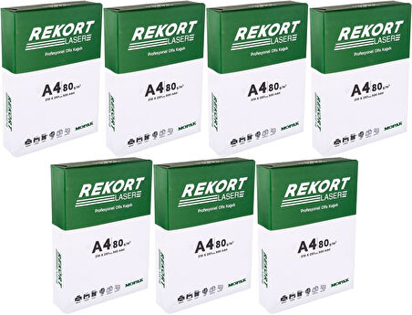Mopak Rekort A4 80GR/M2 Fotokopi Kağıdı 3500 Adet (7PK*500)