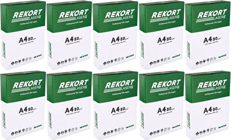 Mopak Rekort A4 80GR/M2 Fotokopi Kağıdı 5000 Adet (10PK*500)