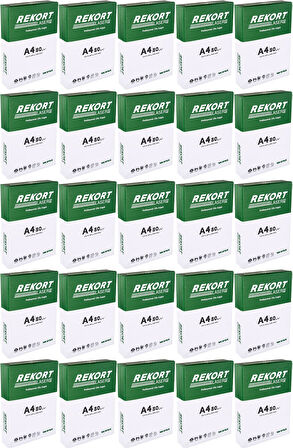 Mopak Rekort A4 80GR/M2 Fotokopi Kağıdı 12500 Adet (25PK*500)