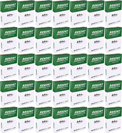 Mopak Rekort A4 80GR/M2 Fotokopi Kağıdı 17500 Adet (35PK*500)