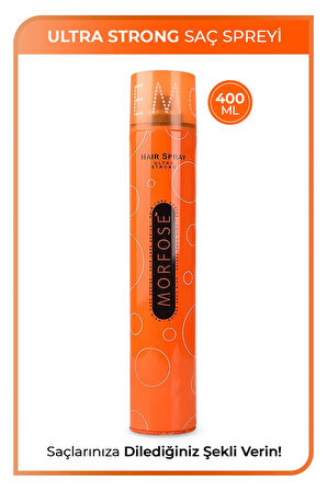 Morfose Saç Spreyi 400ML Ultra Sert (Turuncu) (2 Li Set)