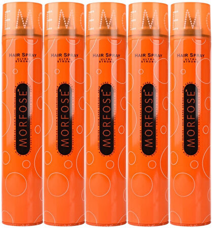 Morfose Saç Spreyi 400ML Ultra Sert (Turuncu) (5 Li Set)