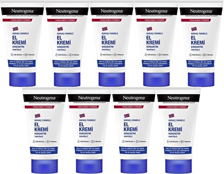 Neutrogena El Bakım Kremi 50ML Parfümlü (9 Lu Set)