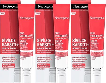 Neutrogena Spot Controlling Sivilce Karşıtı Serum 30ML (3 Lü Set)