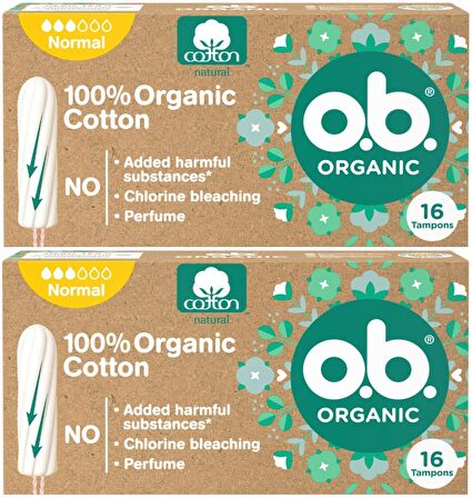 O.B Organic Normal Tampon 32 Li Set (2PK*16)