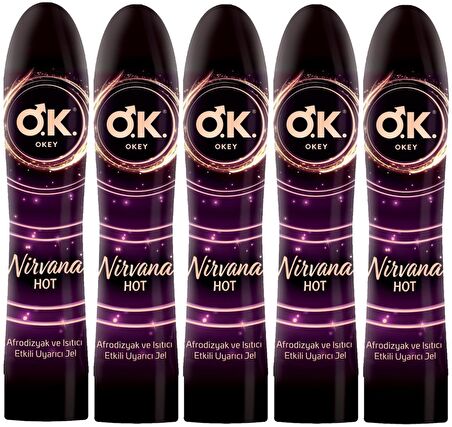 Okey Kayganlaştırıcı Jel 100ML Nirvana Hot (5 Li Set)