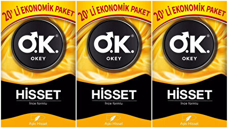 Okey Prezervatif 60 Adet Hisset Ekonomik Pk (3PK*20)