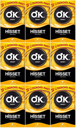 Okey Prezervatif 180 Adet Hisset Ekonomik Pk (9PK*20)