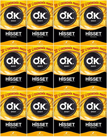 Okey Prezervatif 240 Adet Hisset Ekonomik Pk (12PK*20)