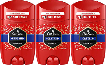 Old Spice Captain Stick Roll-On Men/Erkek Deodorant 50ML (3 Lü Set)