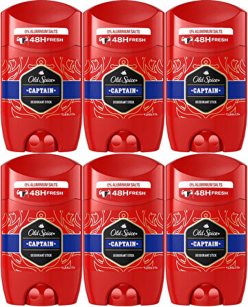 Old Spice Captain Stick Roll-On Men/Erkek Deodorant 50ML (6 Lı Set)