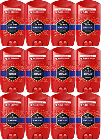 Old Spice Captain Stick Roll-On Men/Erkek Deodorant 50ML (12 Li Set)