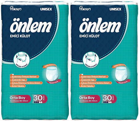Önlem Emici Külot Hasta Bezi Medium Orta 60 Adet