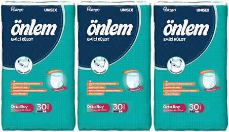 Önlem Emici Külot Hasta Bezi Medium Orta 90 Adet