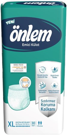 Önlem Emici Külot Yetişkin Bezi XL- Extra Large - Ekstra Büyük 240 Adet (8PK*30)