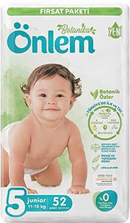 Önlem Bebek Bezi Botanika Beden:5 (11-18KG) Junior 104 Adet Ekonomik Fırsat Pk