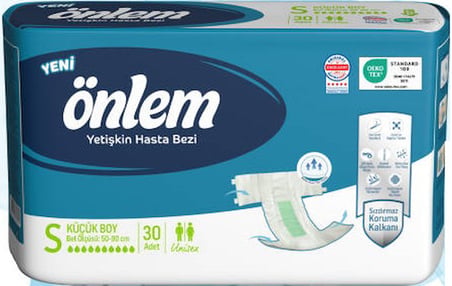 Önlem Yetişkin Bezi Bel Bantlı Tekstil Yüzey S - Small - Küçük 360 Adet (12PK*30)