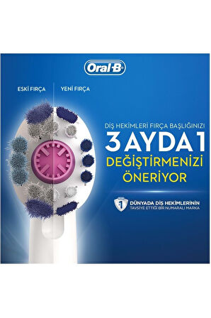 3d White Siyah Diş Fırçası Yedek Başlığı 8 Adet
