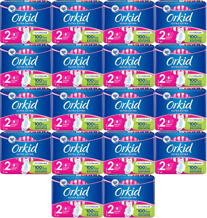 Orkid Hijyenik Ped Ultra Extra Koruma Uzun 126 Adet (18PK*7)