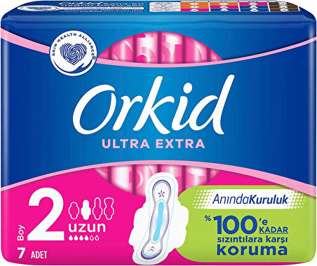Orkid Hijyenik Ped Ultra Extra Koruma Uzun 126 Adet (18PK*7)