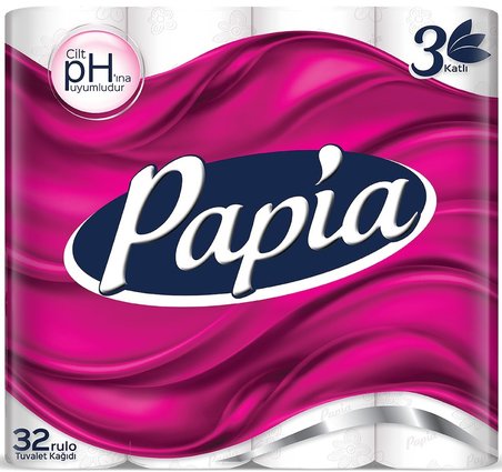 Papia Tuvalet Kağıdı (3 Katlı) 32 Li Pk + 12 Li Paket Kağıt Havlu Klasik (3 Katlı)