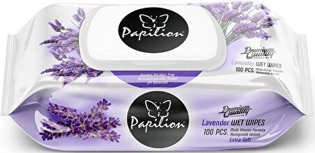 Papilion Islak Havlu Mendil 100 Yaprak Lavanta (2 Li Set) 200 Yaprak