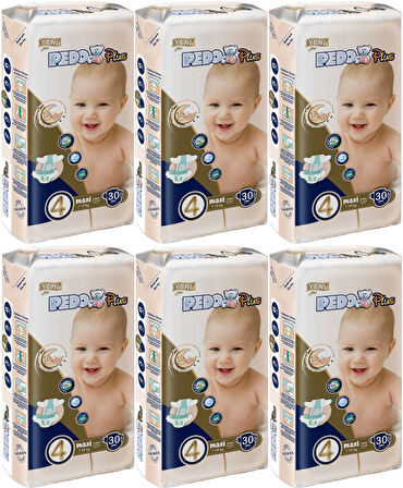 Pedo Plus Bebek Bezi Beden:4 (7-18KG) Maxi 180 Adet Jumbo Avantaj Pk