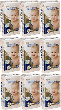Pedo Plus Bebek Bezi Beden:4 (7-18KG) Maxi 270 Adet Jumbo Ekstra Pk