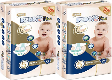 Pedo Plus Bebek Bezi Beden:5 (11-25KG) Junior 40 Adet Jumbo Ekonomik Pk