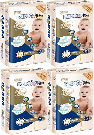 Pedo Plus Bebek Bezi Beden:5 (11-25KG) Junior 80 Adet Jumbo Aylık Pk