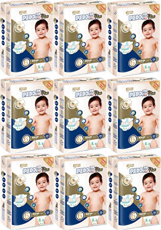 Pedo Plus Bebek Bezi Beden:6 (15+KG) Extra Large 180 Adet Jumbo Ekstra Pk