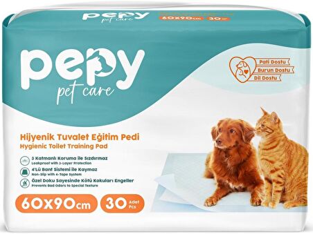 Pepy Evcil Hayvan Tuvalet Eğitim Pedi 60*90CM 60 Adet (2PK*30)