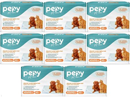 Pepy Evcil Hayvan Tuvalet Eğitim Pedi 60*90CM 240 Adet (8PK*30)