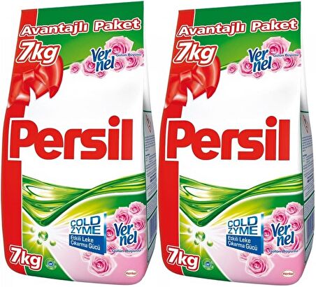 Persil Matik Toz Çamaşır Deterjanı 7+7:14KG Gülün Büyüsü Renkli Beyaz+Color/Renkli (92 Yıkama)