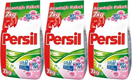 Persil Matik Toz Çamaşır Deterjanı 7+7+7:21KG Gülün Büyüsü Renkli Beyaz+Color/Renkli (138 Yıkama)